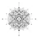 geometric mandala sleeve tattoo design idea