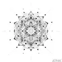 geometric mandala sleeve tattoo design idea