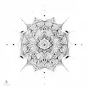 geometric mandala sleeve tattoo design idea