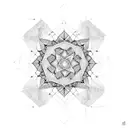 geometric mandala sleeve tattoo design idea