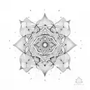 geometric mandala sleeve tattoo design idea