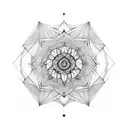 geometric mandala sleeve tattoo design idea