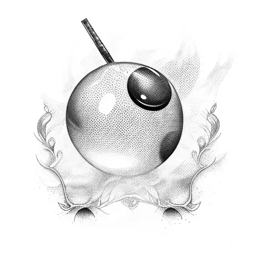 8 Ball tattoo design idea