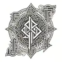 4 runic symbols tattoo design idea