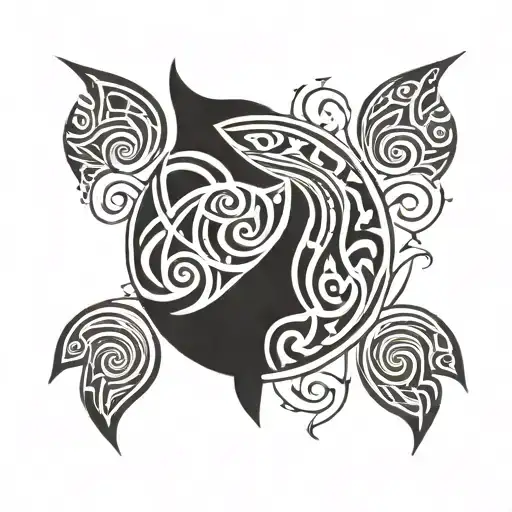 solid black stricture with pictish patterns tattoo design idea