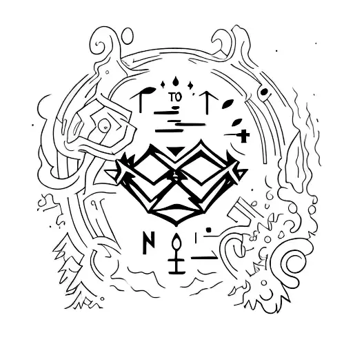 "got stuck in the oblivion" phrase tattoo design idea