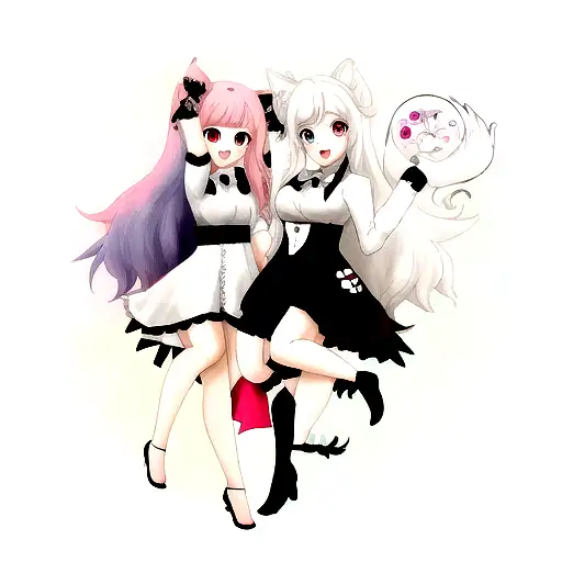 hati y skoll haciendo el ying y yang tattoo design idea