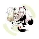 hati y skoll haciendo el ying y yang tattoo design idea