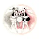 hati y skoll haciendo el ying y yang tattoo design idea