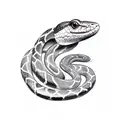 red and black snake  tattoo design idea