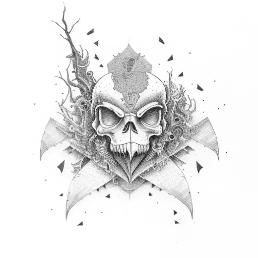 planes in tornado tattoo design idea