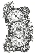 time moving slow and fast at the same  time  tattoo design idea
