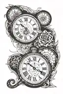 time moving slow and fast at the same  time  tattoo design idea