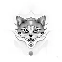 A tattoo design combining a dog and a cat in a Yin and Yang style, symbolizing balance and harmony in your life tattoo design idea