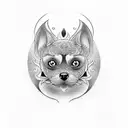 A tattoo design combining a dog and a cat in a Yin and Yang style, symbolizing balance and harmony in your life tattoo design idea