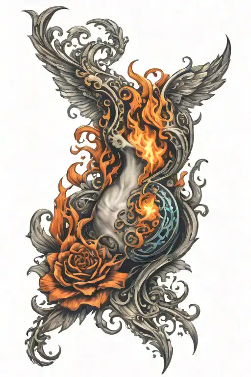 flame lyrical audioslave tattoo design idea