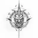 Satan, ac/dc tattoo design idea