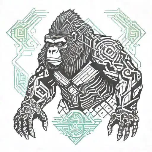 Gorilla tattoo design idea