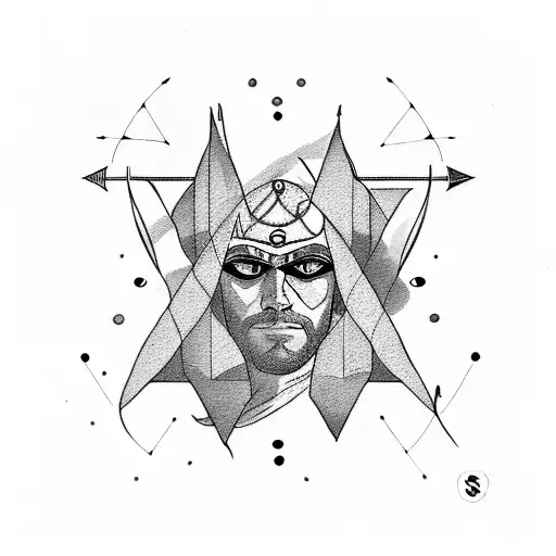 arrow - strength - ego - self love - saturn - ancient Egyptian - meaningful  tattoo design idea