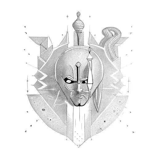 arrow - strength - ego - self love - saturn - ancient Egyptian - meaningful  tattoo design idea