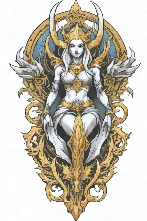 Diablo 3 video game Auriel schyte tattoo design idea