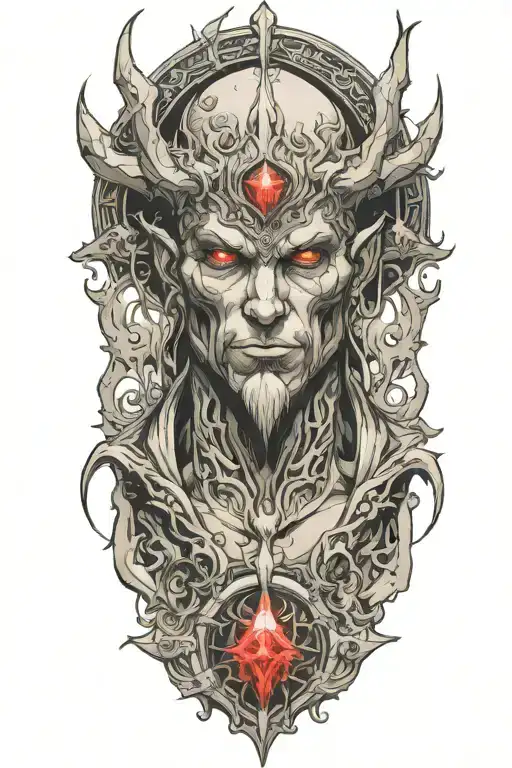 Diablo 3 video game character tattoo design idea