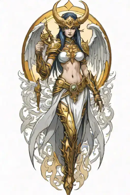 Diablo 3 video game Auriel tattoo design idea