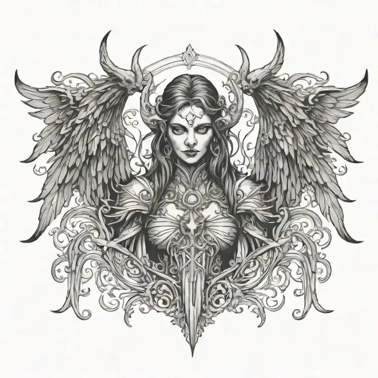 Auriel diablo 3 video game tattoo design idea