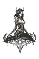 Auriel diablo 3 video game tattoo design idea
