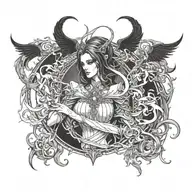 Auriel diablo 3 video game tattoo design idea