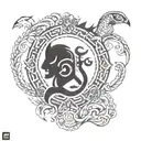 Tamil eelam flag tattoo design idea