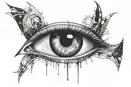 galaxy eye inside tattoo design idea