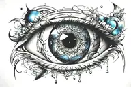 galaxy eye inside tattoo design idea