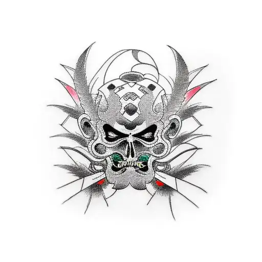 biker+hacker tattoo design idea