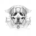 biker hacker and dog lover tattoo design idea