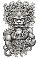 lord narasimha tattoo design idea