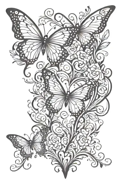 lower back tattoo design combining a heart and butterfly wings  tattoo design idea