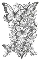 lower back tattoo design combining a heart and butterfly wings  tattoo design idea