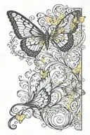 lower back tattoo design combining a heart and butterfly wings  tattoo design idea