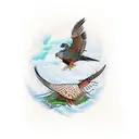 A Hunter Hunting A Pheasant In The Rain tattoo design idea