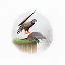 A Hunter Hunting A Pheasant In The Rain tattoo design idea
