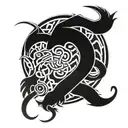 A Celtic-inspired design incorporating lionand scorpions, symbolizing strength and protection scorpions tattoo design idea