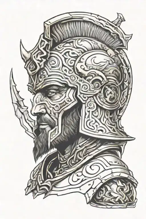 Ares god of war  tattoo design idea