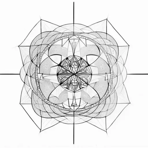 Metatrons cube tattoo design idea
