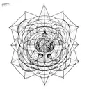 Metatrons cube tattoo design idea