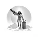 jesus carrying his cross tattoo design idea