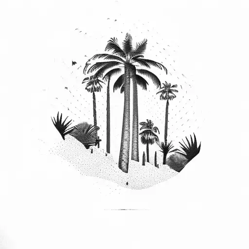 Palm Tree tattoo design idea