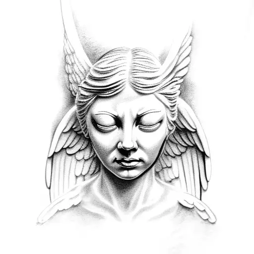 weeping angel  tattoo design idea