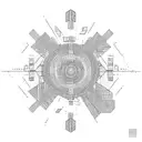 soviet brutalist architecture tattoo design idea