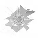 soviet brutalist architecture tattoo design idea